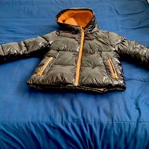 Girls patent leather coat